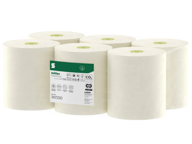 307230 Satino GreenGrow handdoekrol, 2lg, (6 rol)