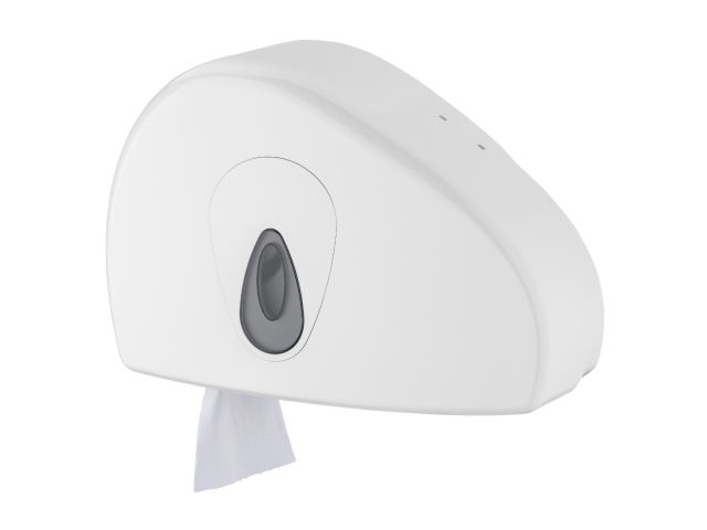 Jumbo Toiletroldispenser Mini PlastiQline wit