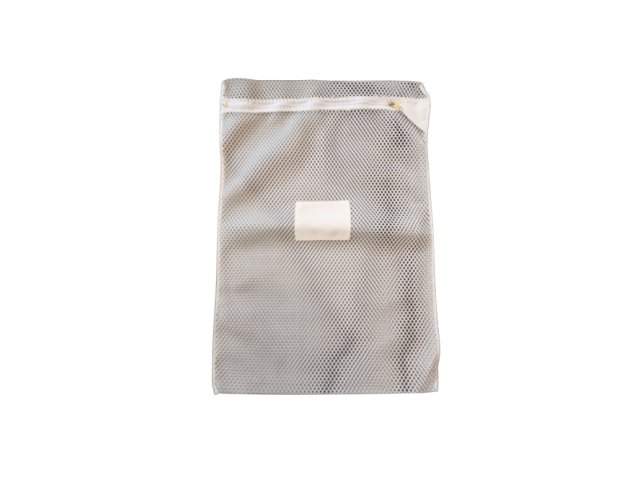 Wasnet wit met rits (50x70 cm) rits met trekker bescherming