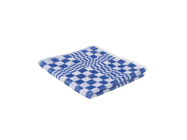 Keukendoek blauw geblokt 50x50 cm (3 st.)