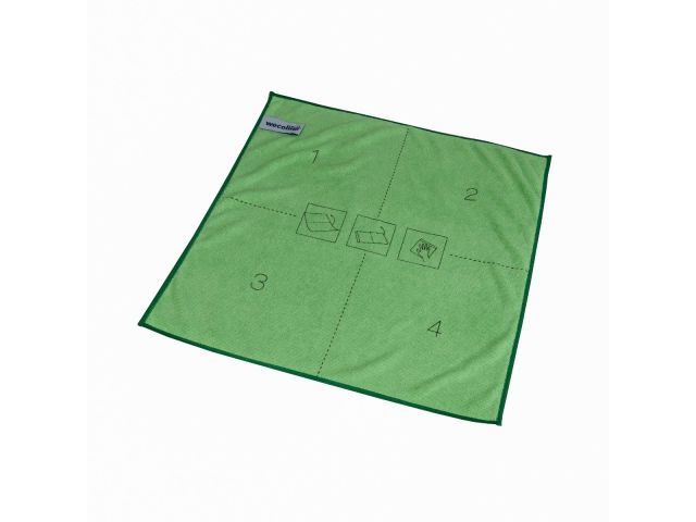 Microvezeldoek vouwinstructie 40x40 cm groen