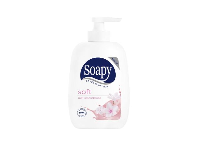 Soapy Vloeibare Zeep Soft + pompje (12x200 ml)