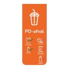BinBin Front signing magnetisch Basic PD-afval Oranje