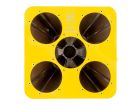 VB 193325 Circulaire bekerbak Brickbin cups 65L zwart/geel