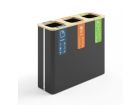 BinBin Globular 60L x 3 zwart bamboo