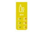 BinBin Front signing magnetisch glas Geel