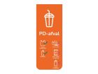 BinBin Front signing magnetisch Basic PD-afval Oranje
