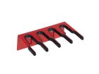 Hillbrush wandhouder 4 stelen 20 cm rood