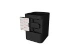 Sanimaid toiletborstel Stockholm zwart - muurbevestiging