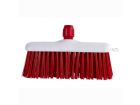 Straatbezem kunststof, zuiver pvc haar, 40 cm + steelhouder