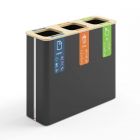 BinBin Globular 60L x 3 zwart bamboo