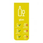 BinBin Front signing magnetisch glas Geel