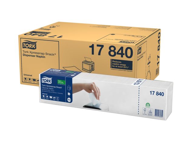 Tork Xpressnap Snack® Dispenserservet wit 9000 st.