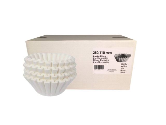 Korffilters Wit 250/110mm (4 x 250 stuks)