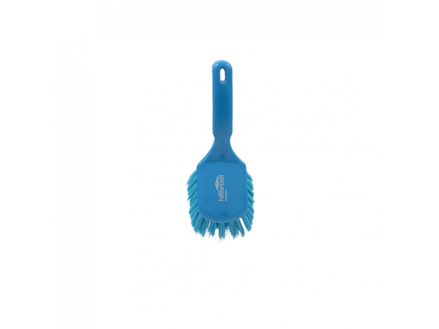 Hillbrush Werkborstel soft korte greep 25 cm blauw