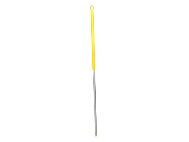 Hillbrush steel alu gekleurde grip 150 cm geel