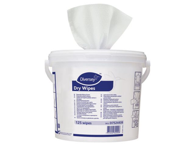 Dry Wipes Disposable Doeken Systeem (6 x 125 stuks)