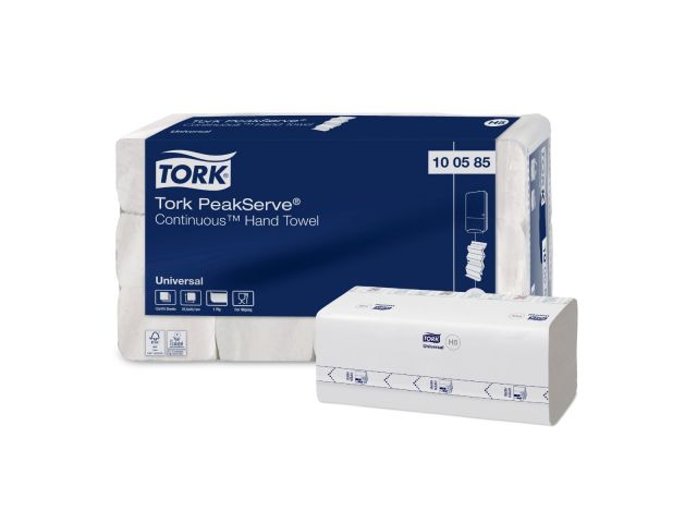 Tork PeakServe Continue Handdoek 1lg wit H5 Universal