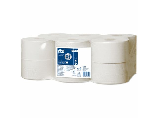 Tork Mini Jumbo Toiletpapier, 2lg, 12 rollen
