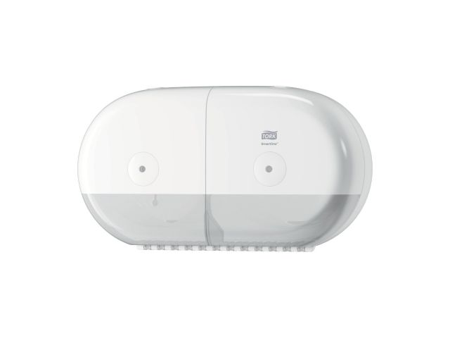 Tork SmartOne Mini Twin Toiletpap. Dispenser wit kunststof