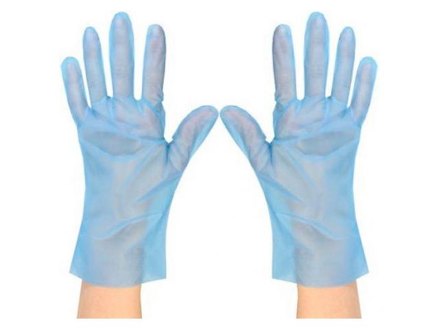 Handschoen TPE ongepoederd blauw 200 st. S
