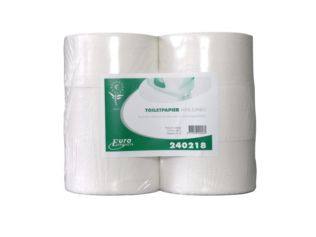 240218 ECO mini jumbo tissue wit toiletpapier 2-lg (12 rol)