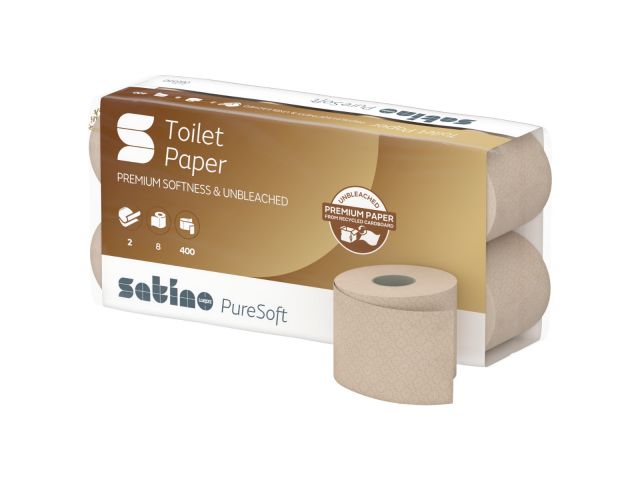 066550 Satino PureSoft Toiletpapier 400Vel, MT1, 2lg, 48 rol