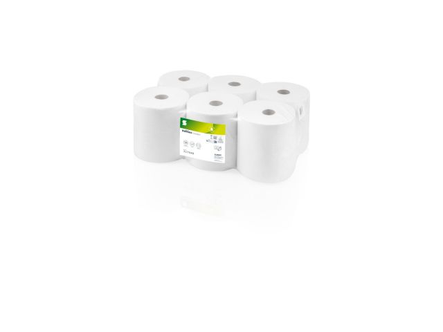 317940 Satino Comfort Systeem-handdoekrol tissue wit (6 rol)