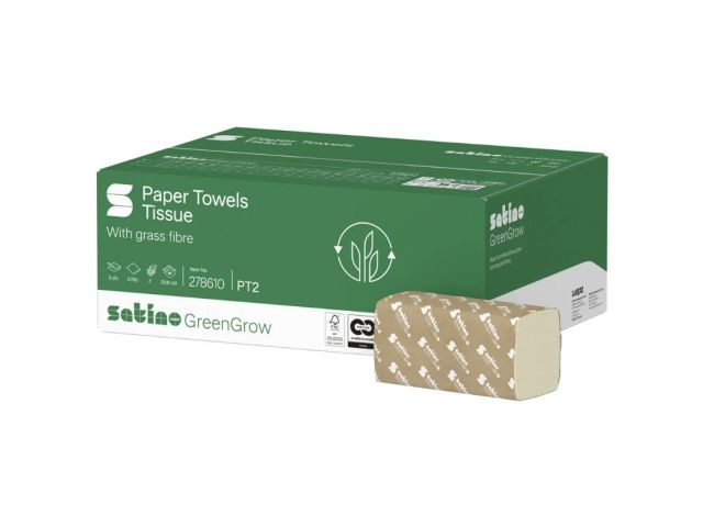 278611 BlackSatino GreenGrow handdoekjes, 2lg, Z-vouw