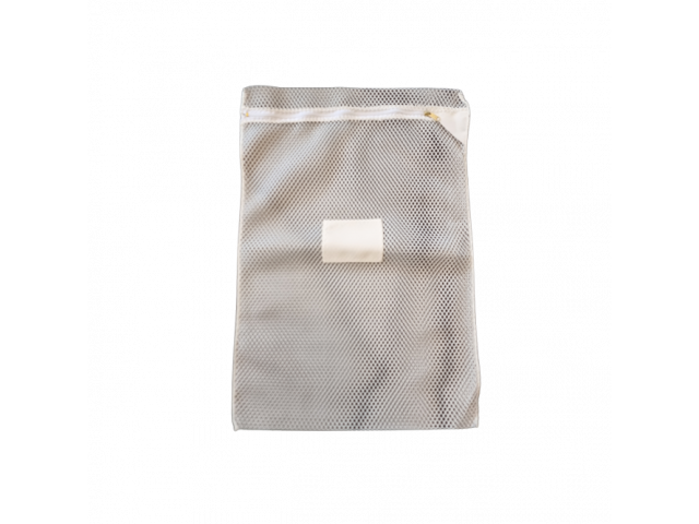 Wasnet wit met rits (50x70 cm) rits met trekker bescherming