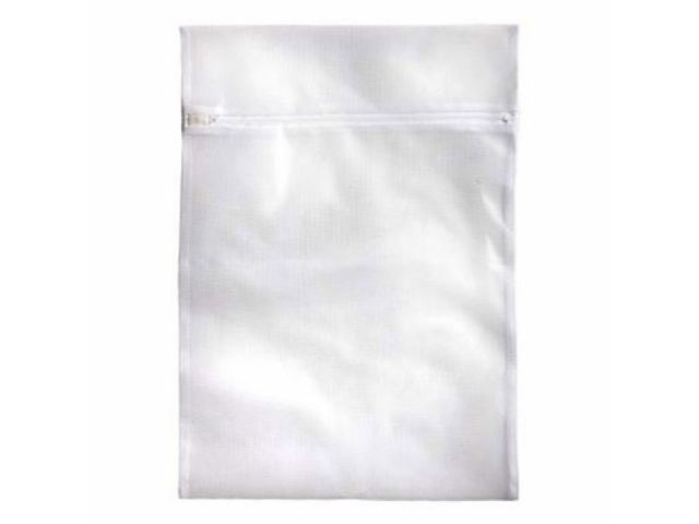 Wasnet fijnmazig wit met rits 25x38 cm