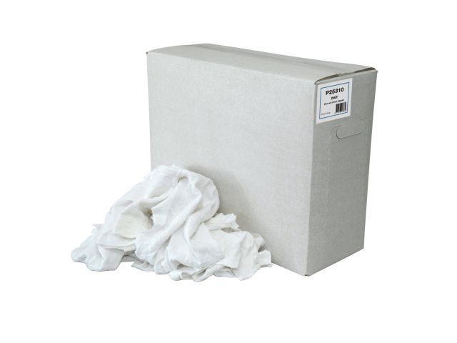 Poetslappen wit tricot dun 10 kg