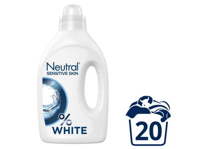 NEUTRAL Vloeibaar Wasmiddel Wit 20 scoops (6 x 1 L)